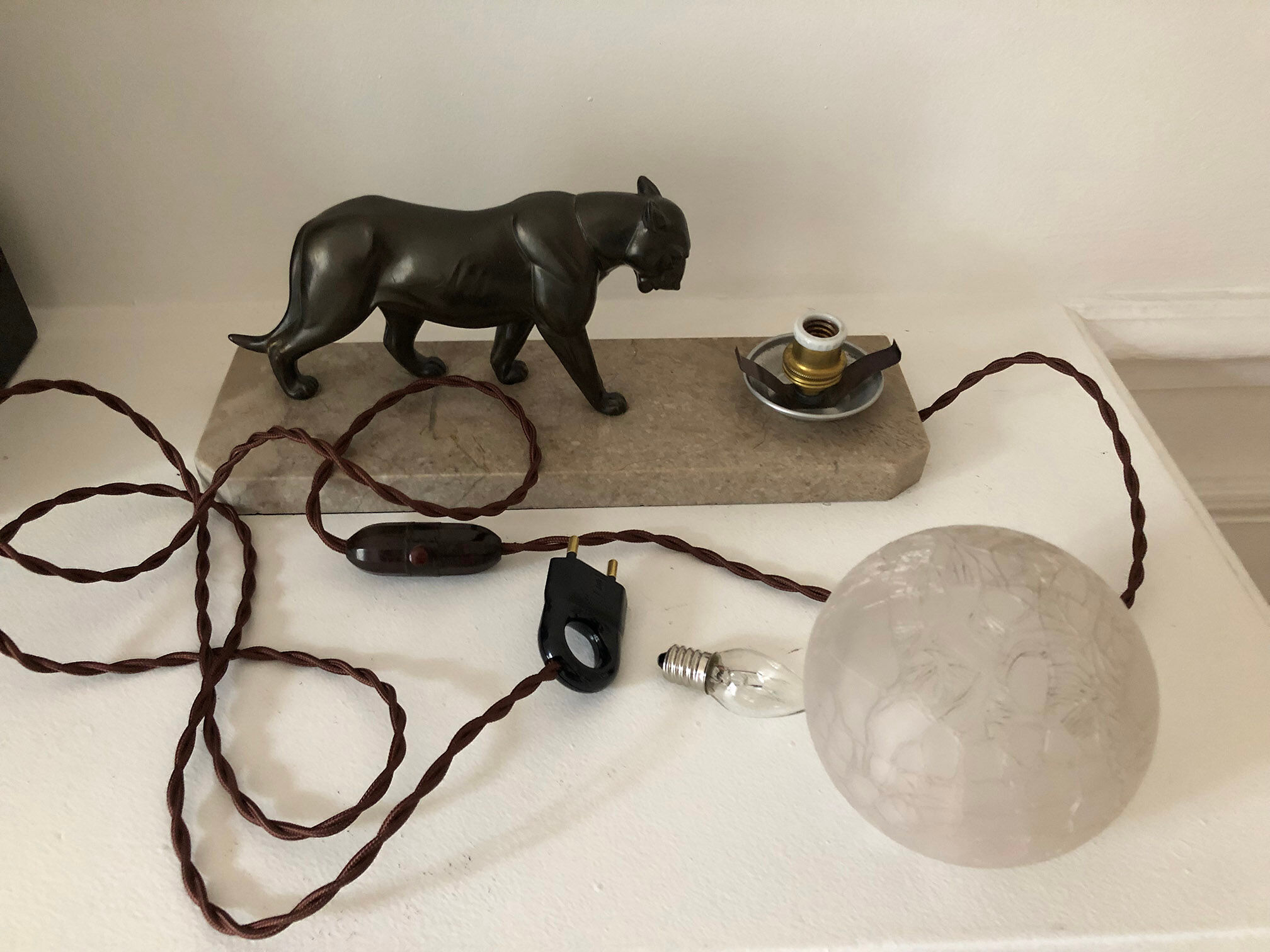 Panther lamp art deco