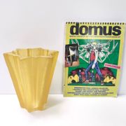 Art deco star shaped yellow glass vase attributed to pierre d'avesn for daum