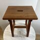 Scandinavian stool solid wood — Rectangular seat, square legs