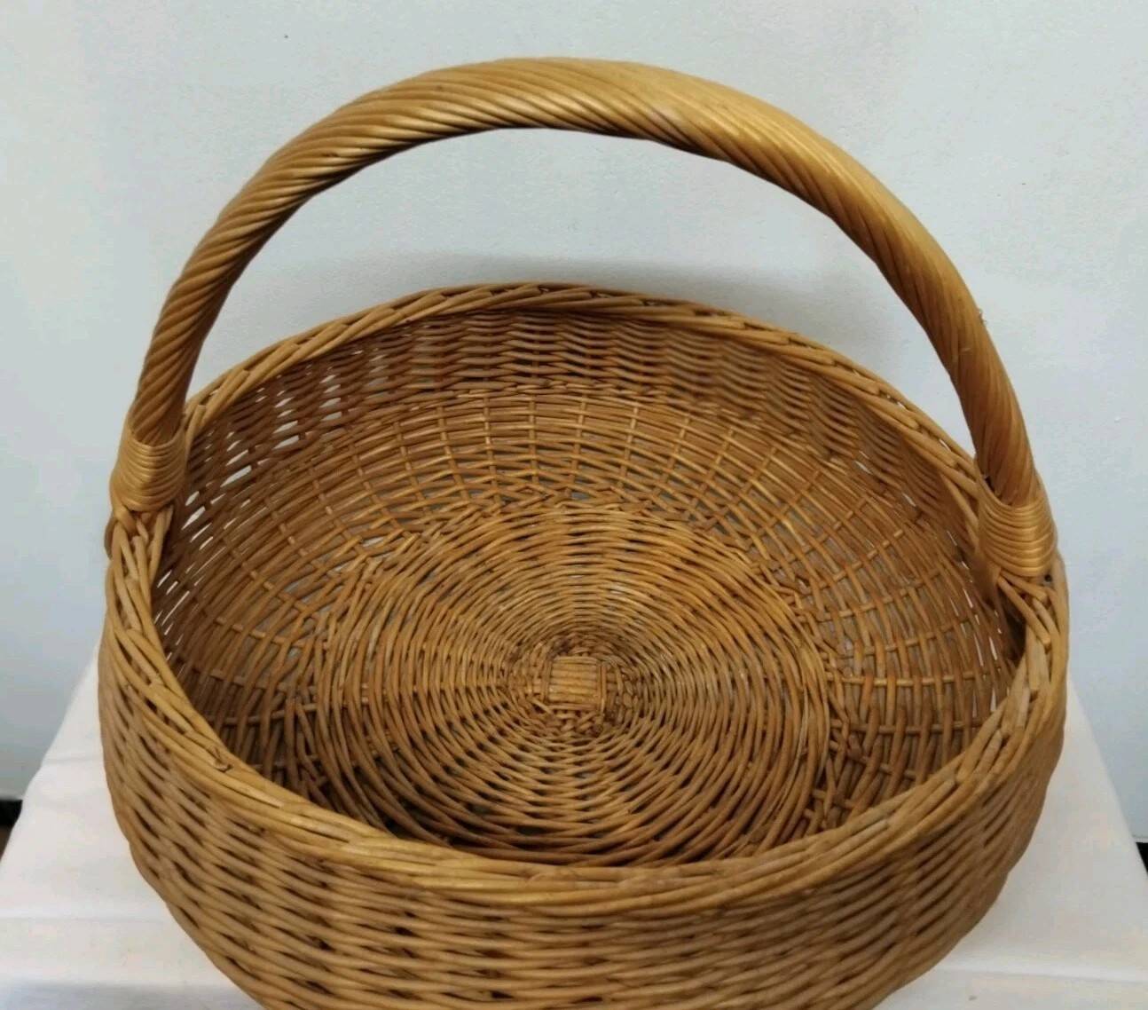 Large vintage wicker basket