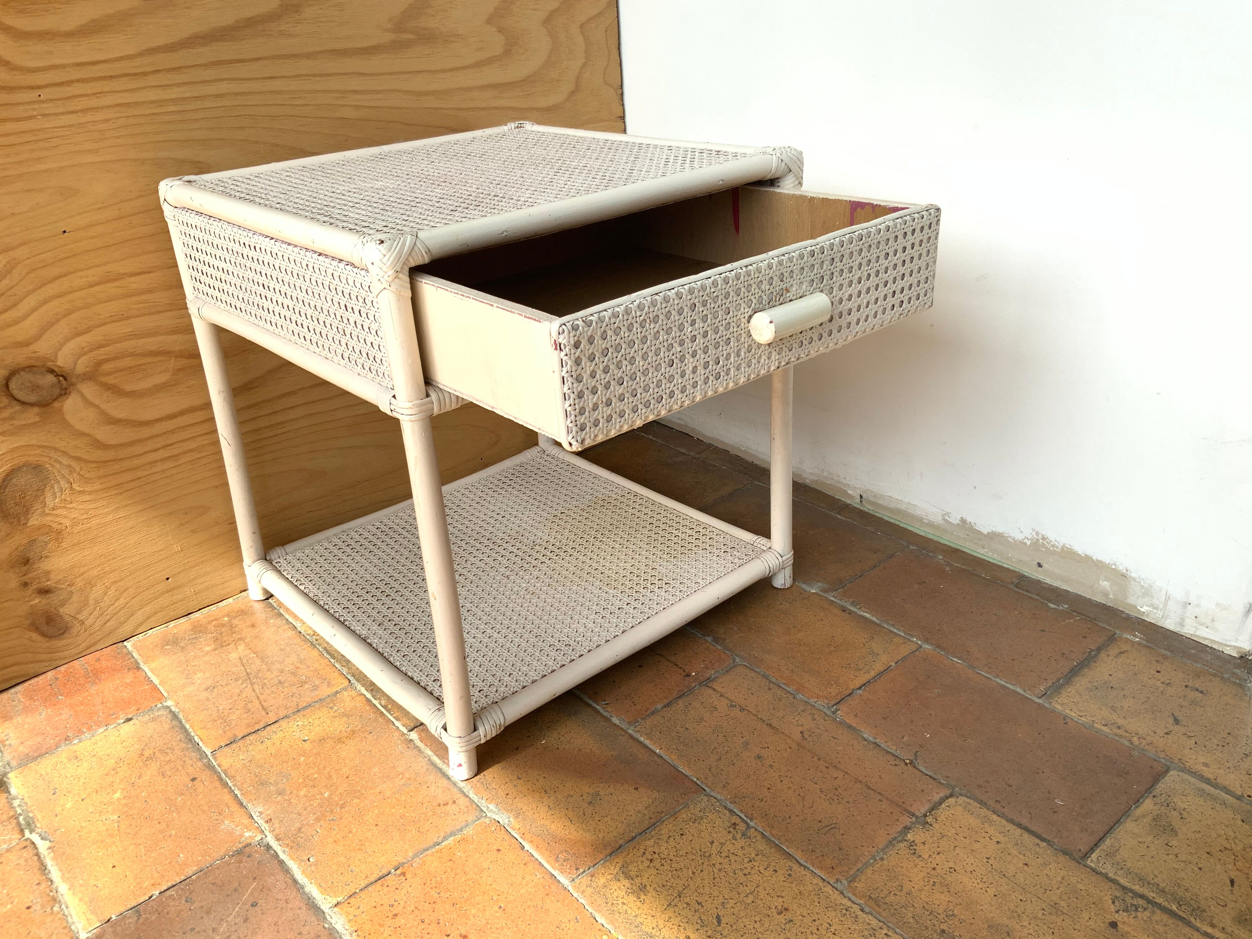 Nightstand or rattan bedside