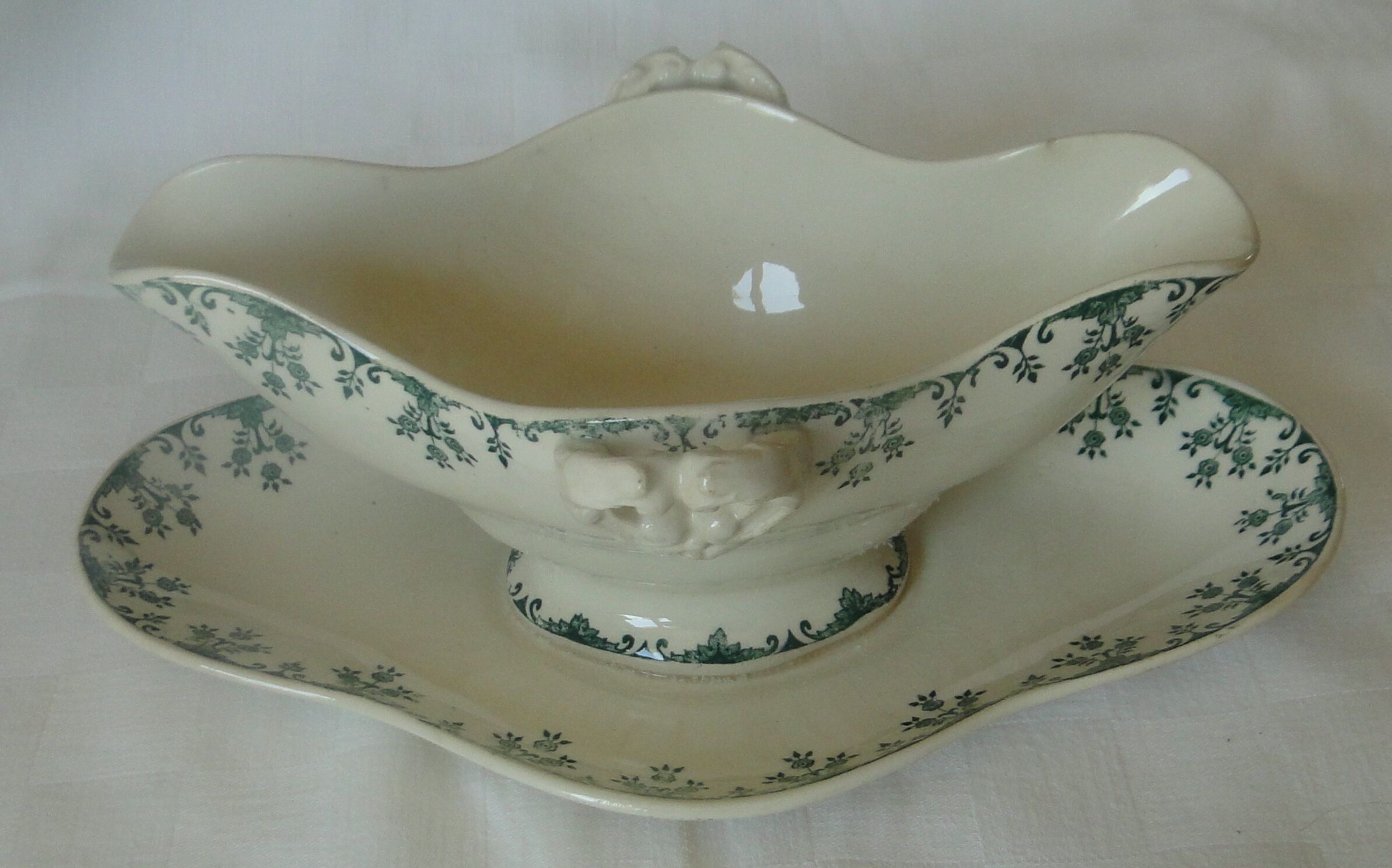 SAUCIERE ANCIENNE GIEN 1878 MODELE FLORENCE engraved in hollow Ac