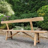 Wooden bench design brutalism