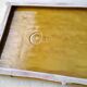 Cheese board and matching butter dish, Vallauris ceramic