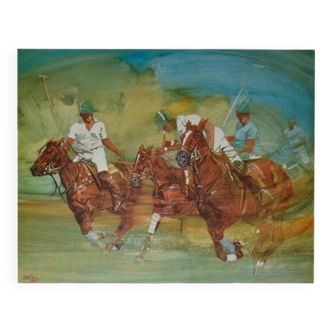 Windsor poster, polo players, for the Pierre Hautot gallery.