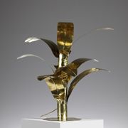 Palm tree brass floor/table lamp, Bottega Gadda Italy, 1960