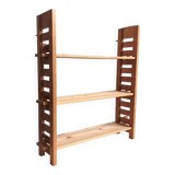 Vintage brutalist solid wood shelf