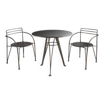 Lot table and chairs Pascal Mourgue
