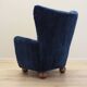 Fauteuil en tissu bleu marine, Danemark