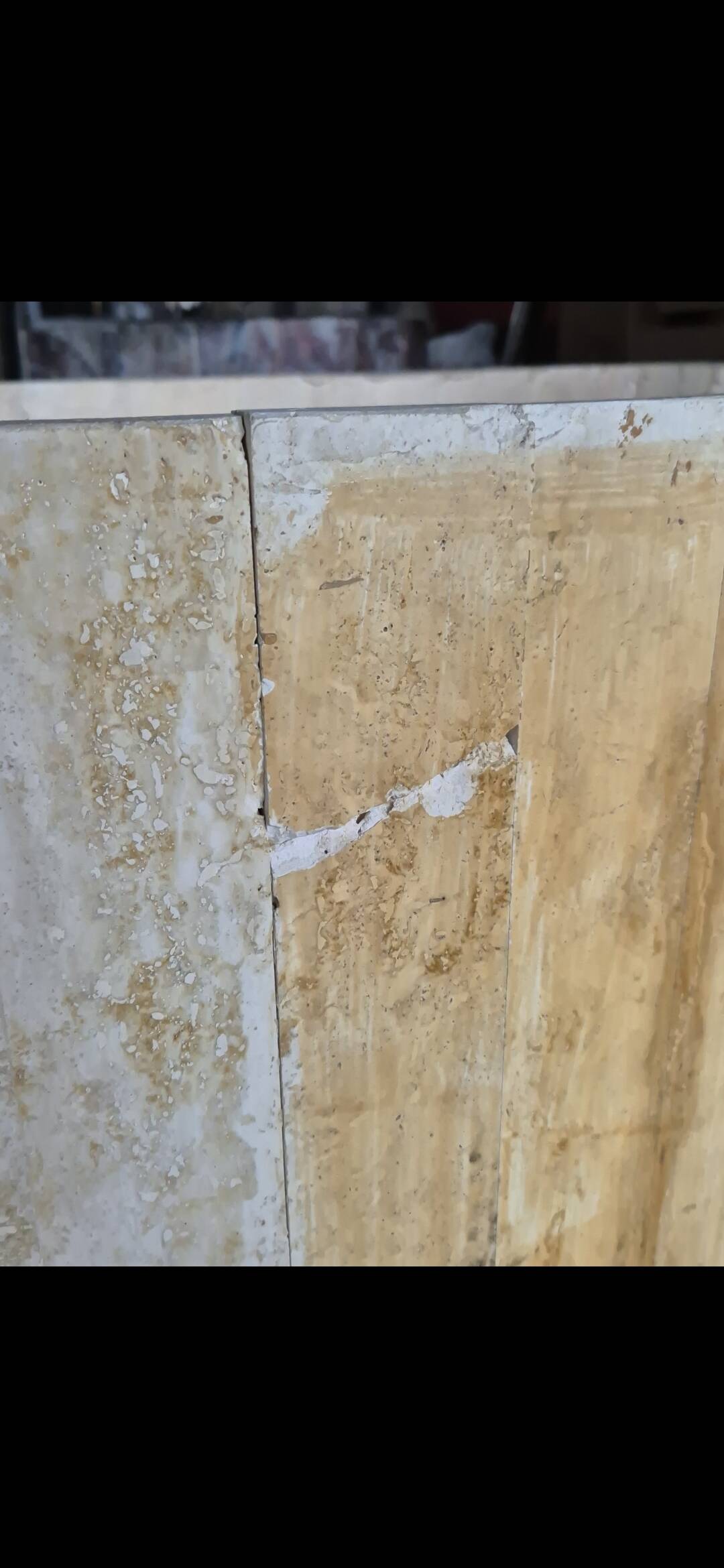 1970s travertine dining table