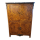 High sideboard in rosewood and marble slab, Louis XVI style, French