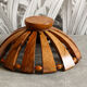 Openwork fruit cup in olive wood