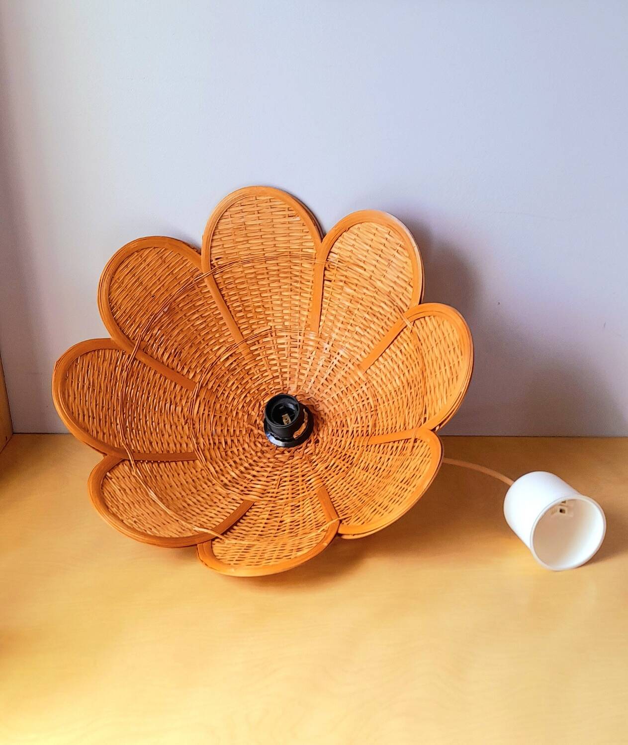 Rattan flower suspension 1960