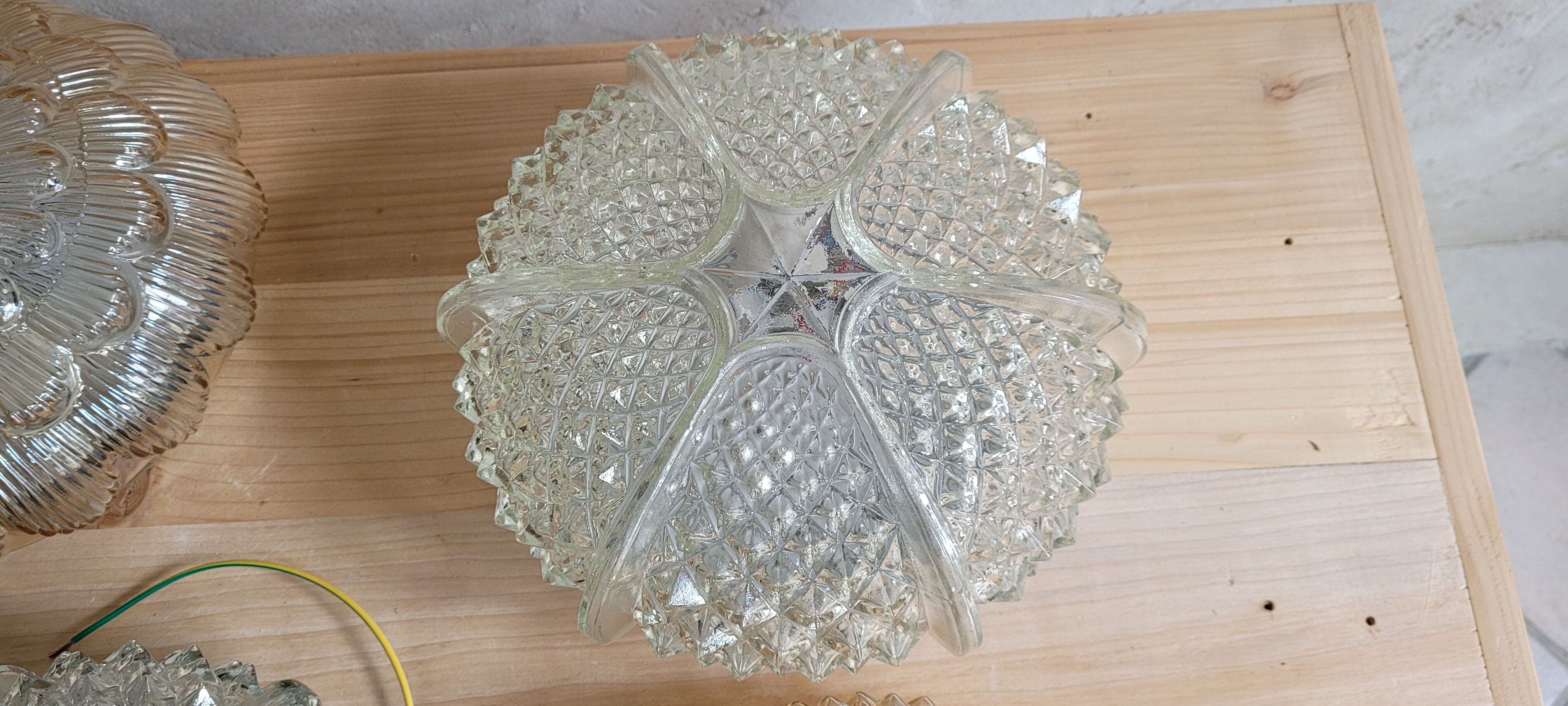 Set of 5 vintage ceiling lights