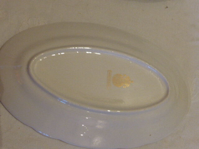 Two small service dishes Eglantiers motif, Madrigal model, KG Lunéville Badonviller France, former, circa 1940