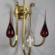 Applique en laiton doré d'époque Art déco