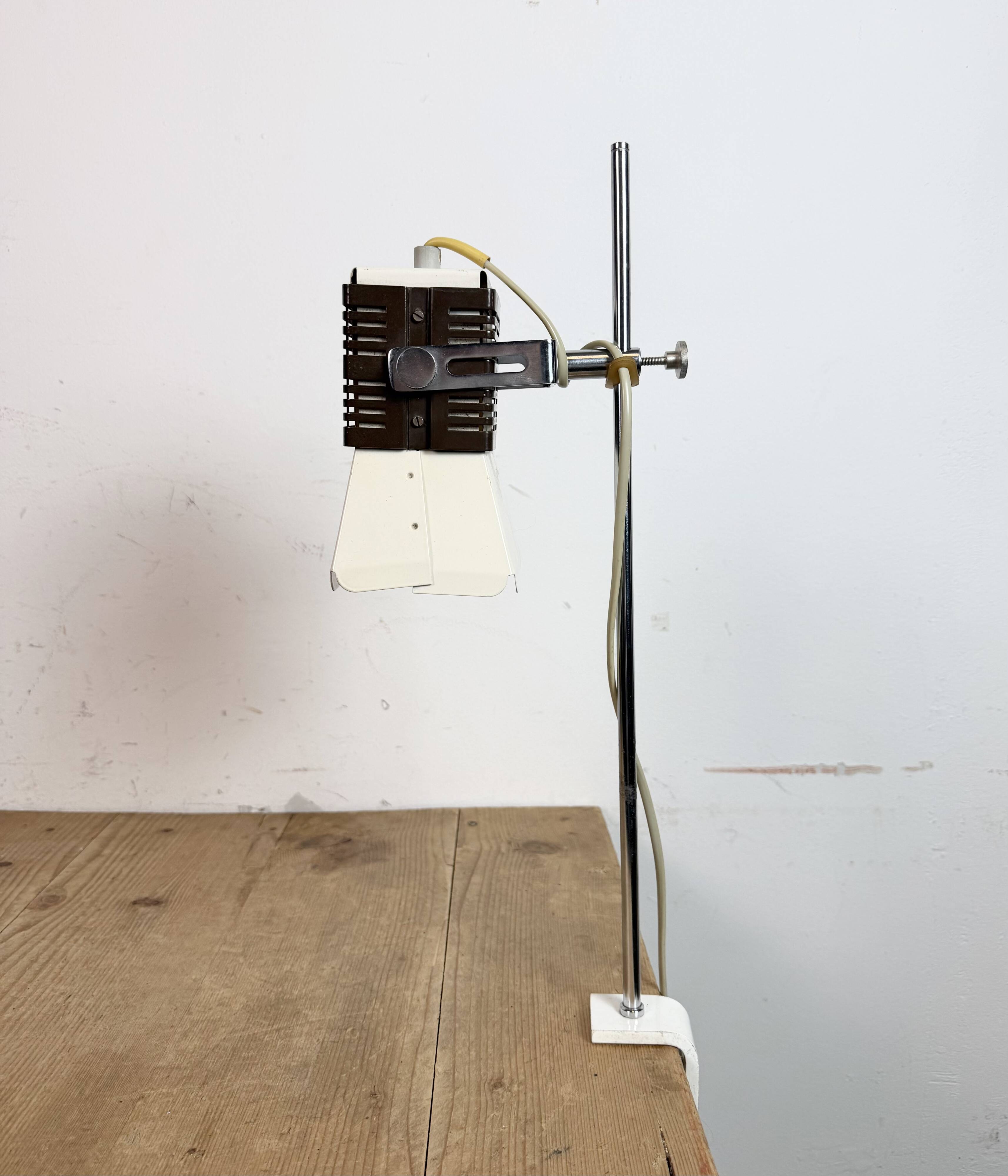 Lampe de table beige vintage de Lidokov, années 1970