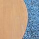 1950s round oak table, 2 heights, central quadripod leg