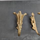 Paire d'embrasse en métal doré