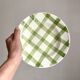 Assiettes creuses  Moulins des loups  , quadrillage vert