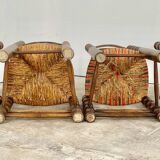 Four stuffed Breton chairs from the 20s and 30s