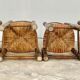 Four stuffed Breton chairs from the 20s and 30s