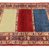 Tapis rayé kazakh fait à la main