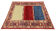 Tapis rayé kazakh fait à la main