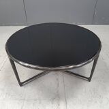 Vintage sculpted steel brutalist coffee table, 1970s