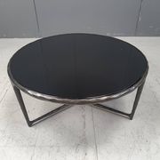 Table basse brutaliste en acier sculpté, années 1970