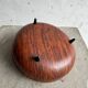 Vintage 1960s Mid-Century Brown Teak-Effect Metal Lidded Box with Gold-Tone Lining