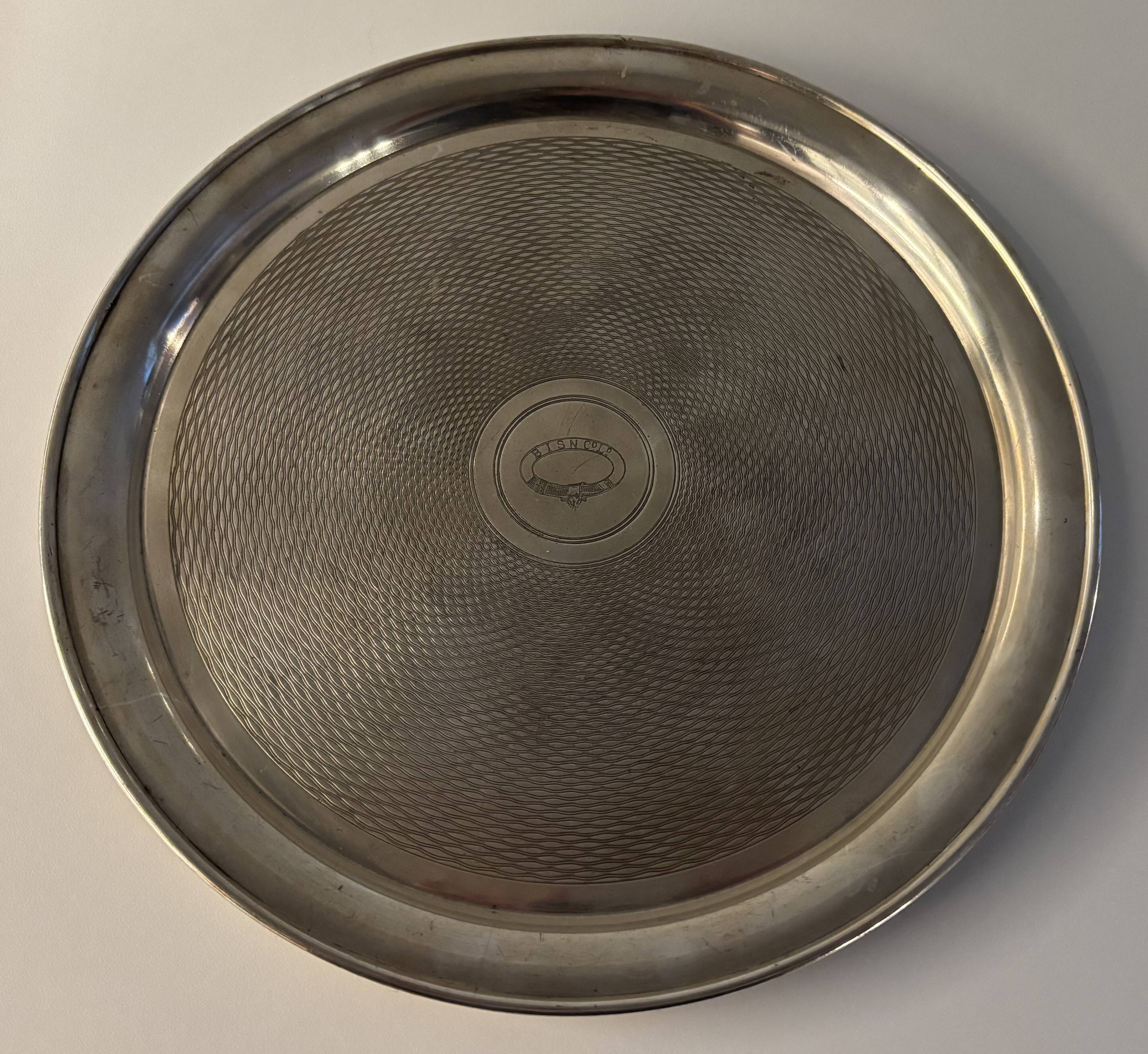 Vintage service platter Mappin & Webb Silver plated Diameter 35 cm