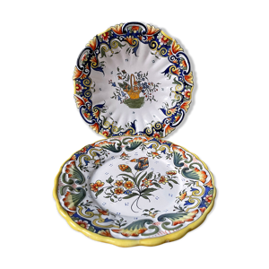 Lot de 2 assiettes décoratives - rouen