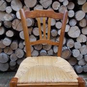 Rush seat chair in acacia
