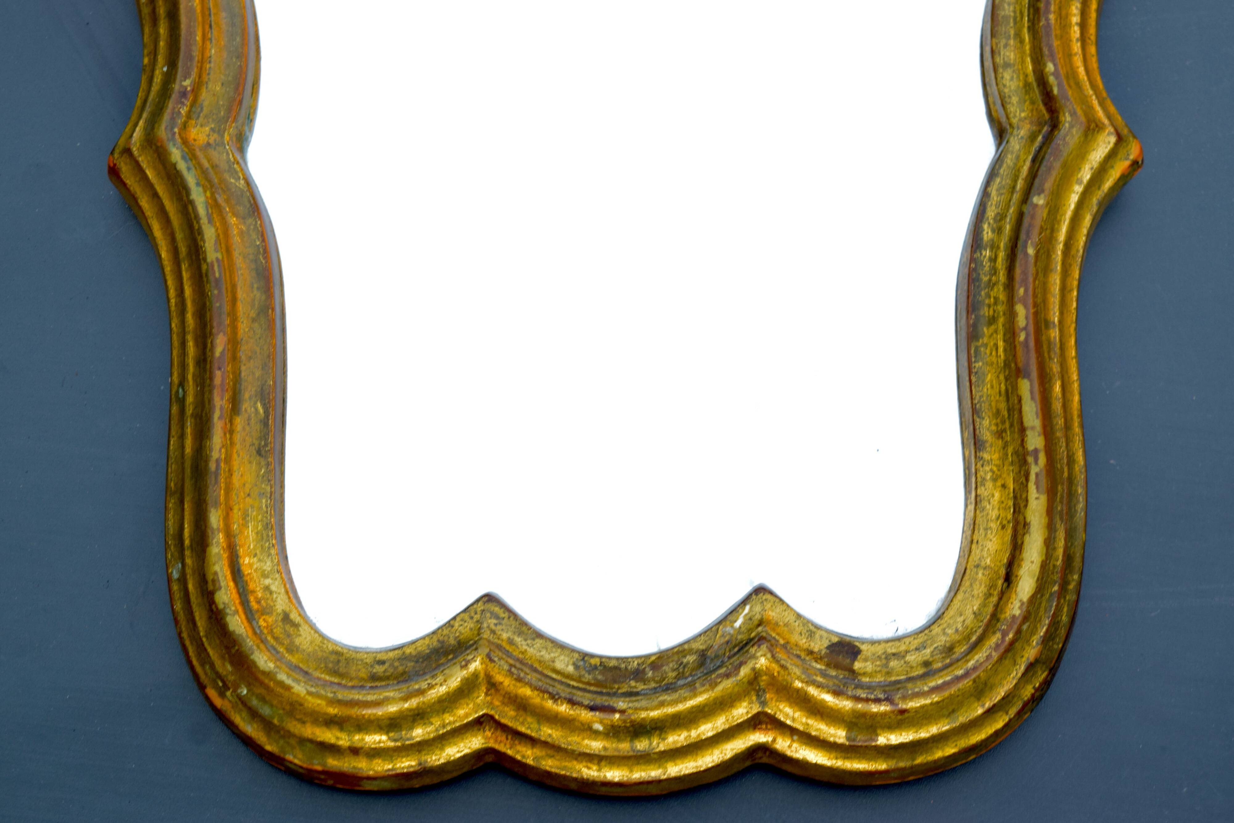 Mirror in gilded painted wood - 1960s