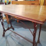 Table de bistrot dessus bois pieds fonte