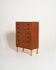 Commode haute en teck et chêne scandinave, années 1960