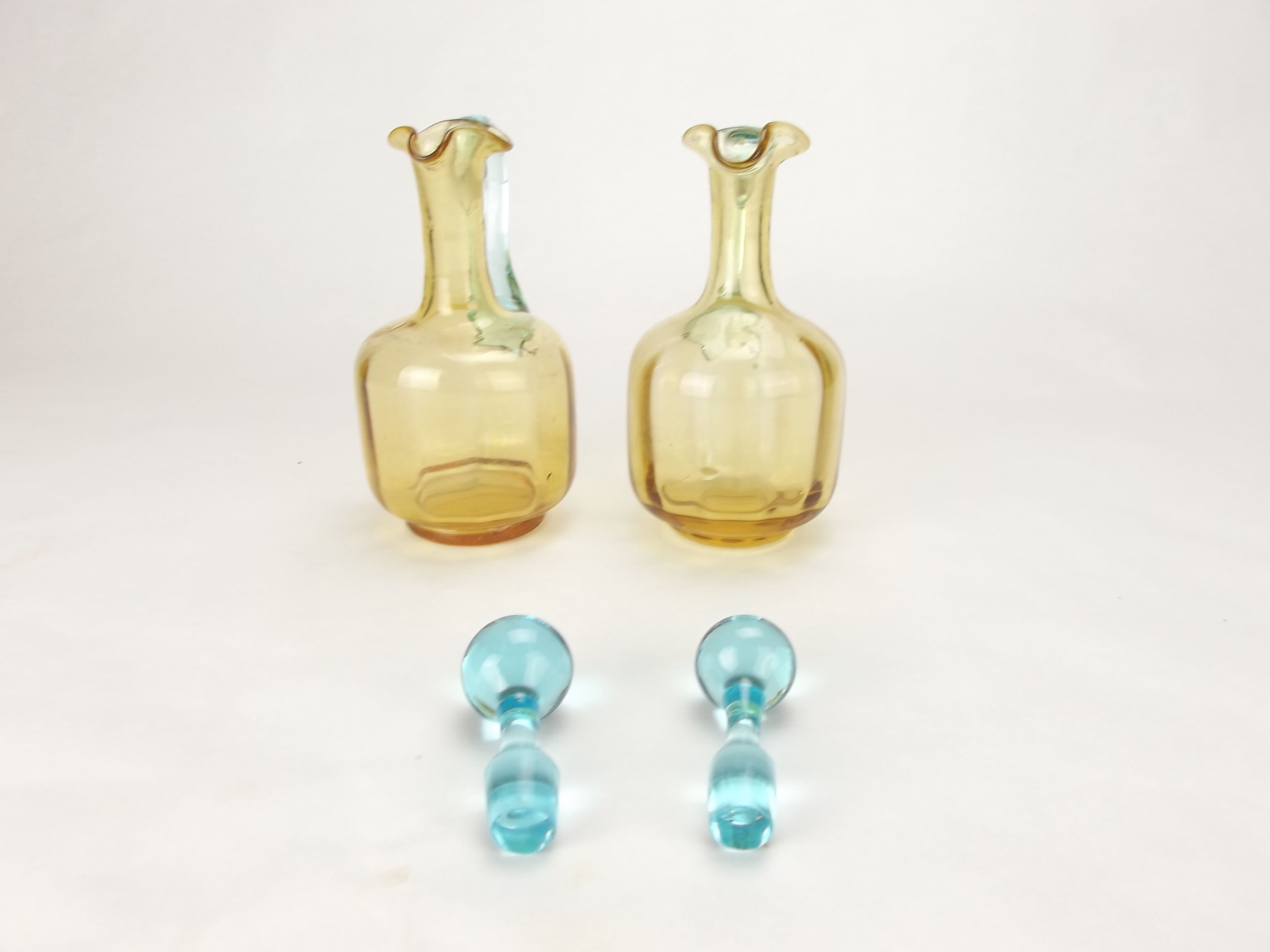 Old pair of George Sand decanters, Cristal de Portieux