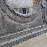 Wooden bull's-eye mirror