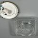 1960s 1970s Ceiling Lamp Flush Mount in Glass & Metal Space Age Design