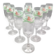 11 luminarc champagne flutes with vintage palluy motif