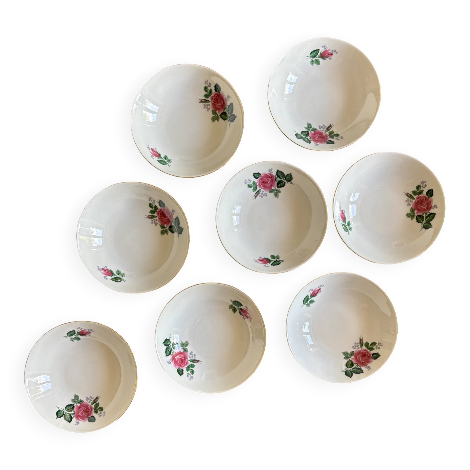 Set of 8 vintage porcelain ramekins