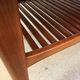 Scandinavian teak coffee table with slatted shelf, Denmark 1960s
