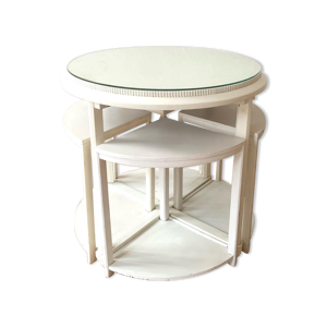 Set gueridon et 4 tables d'appoints