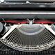 Silver Reed 200 orange metal typewriter made in Japan 70s