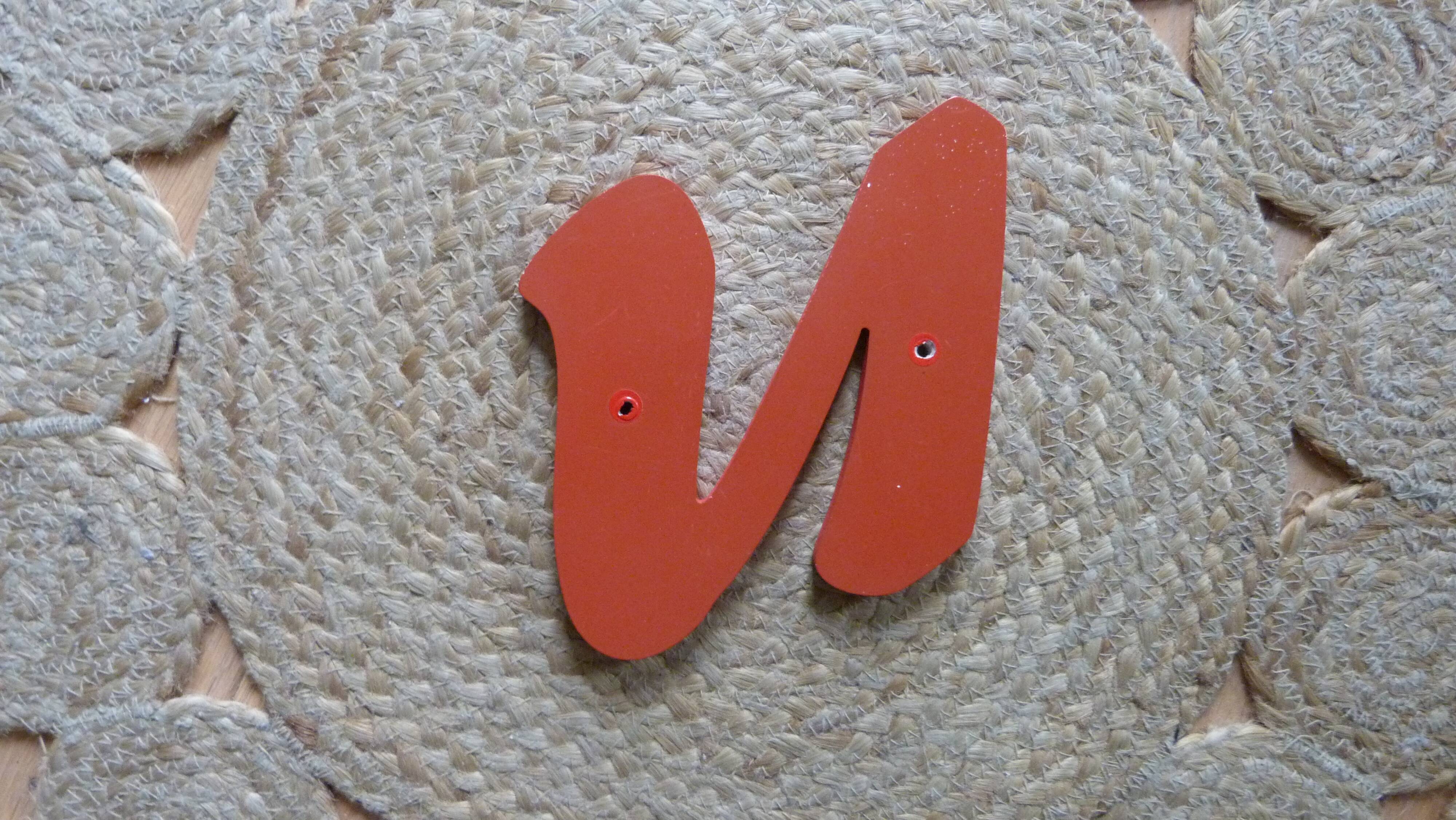 Vintage sign letter: V