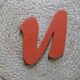 Vintage sign letter: V