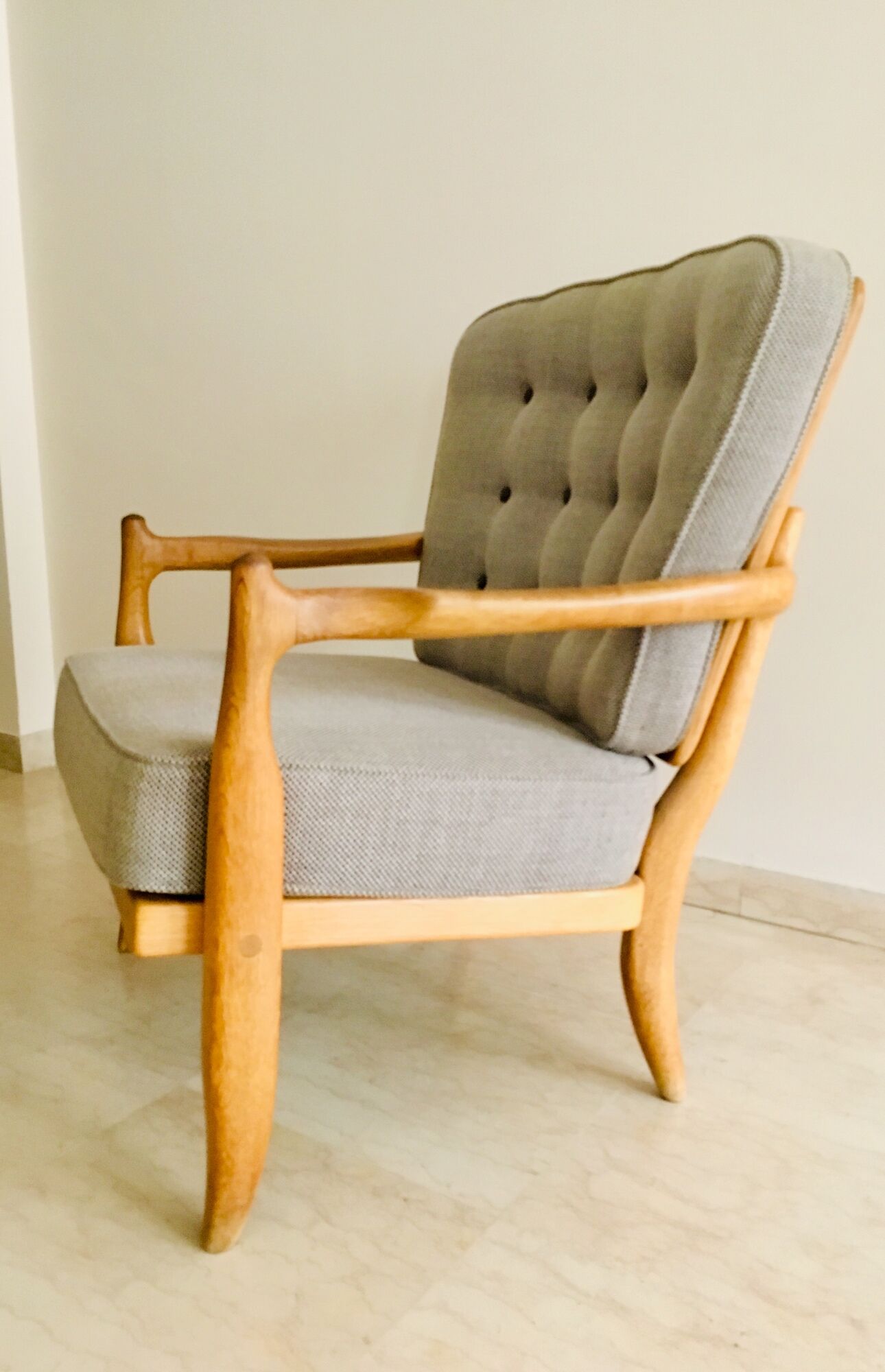 Armchair model José by Guillerme and Chambron, 1970