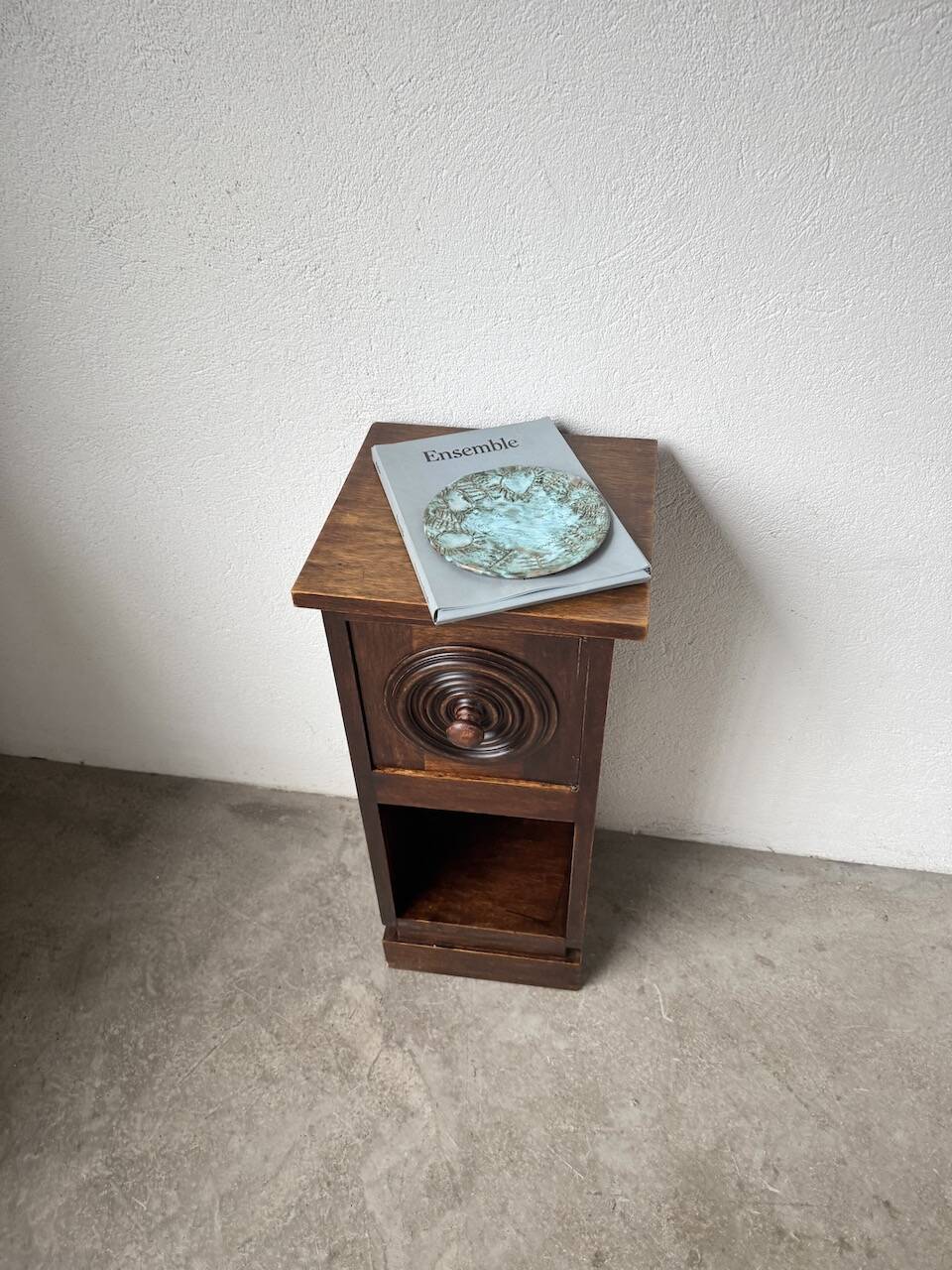 Dudouyt bedside table, oak, 1940.