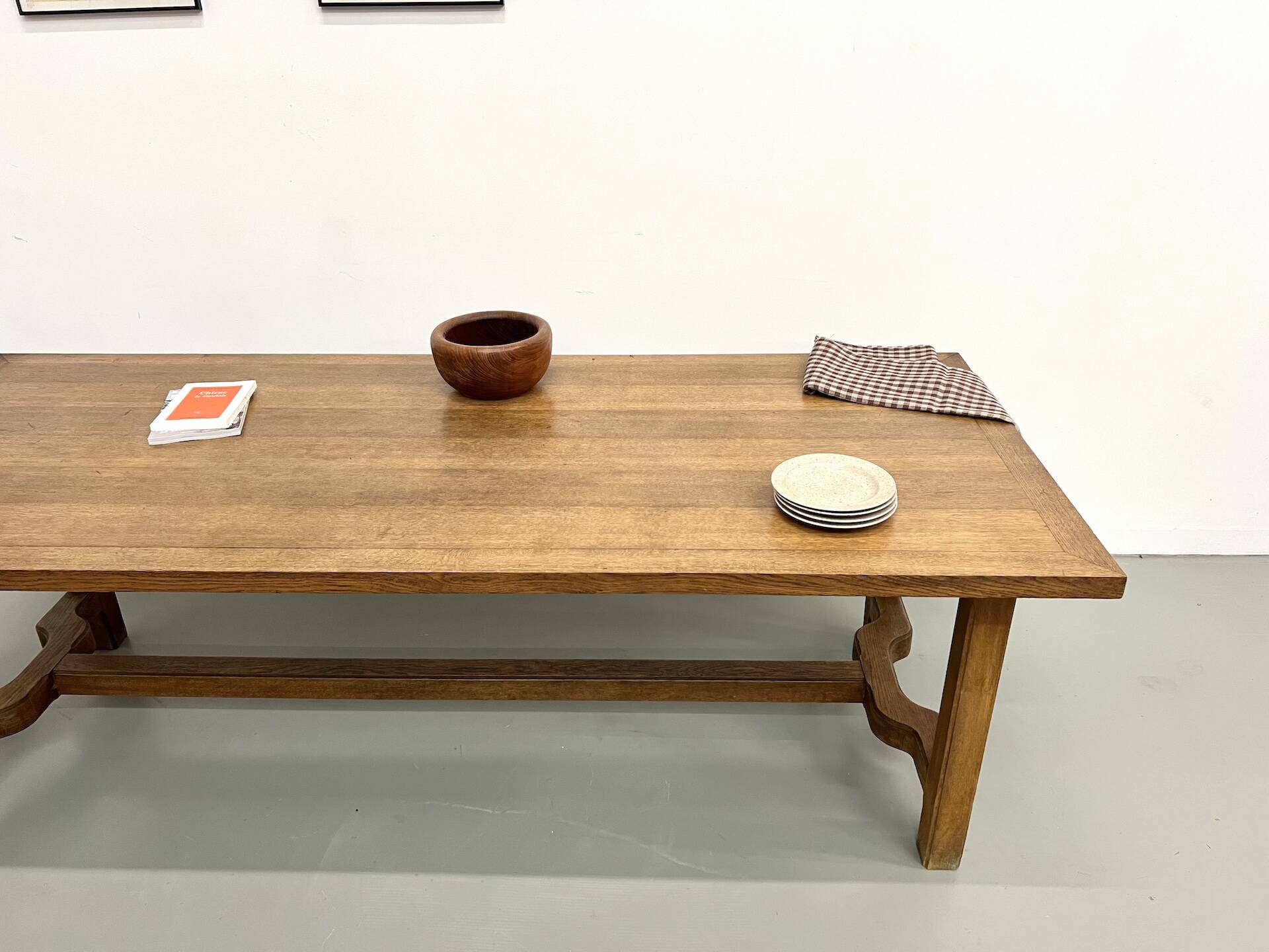 Oak farmhouse table, 1950s
